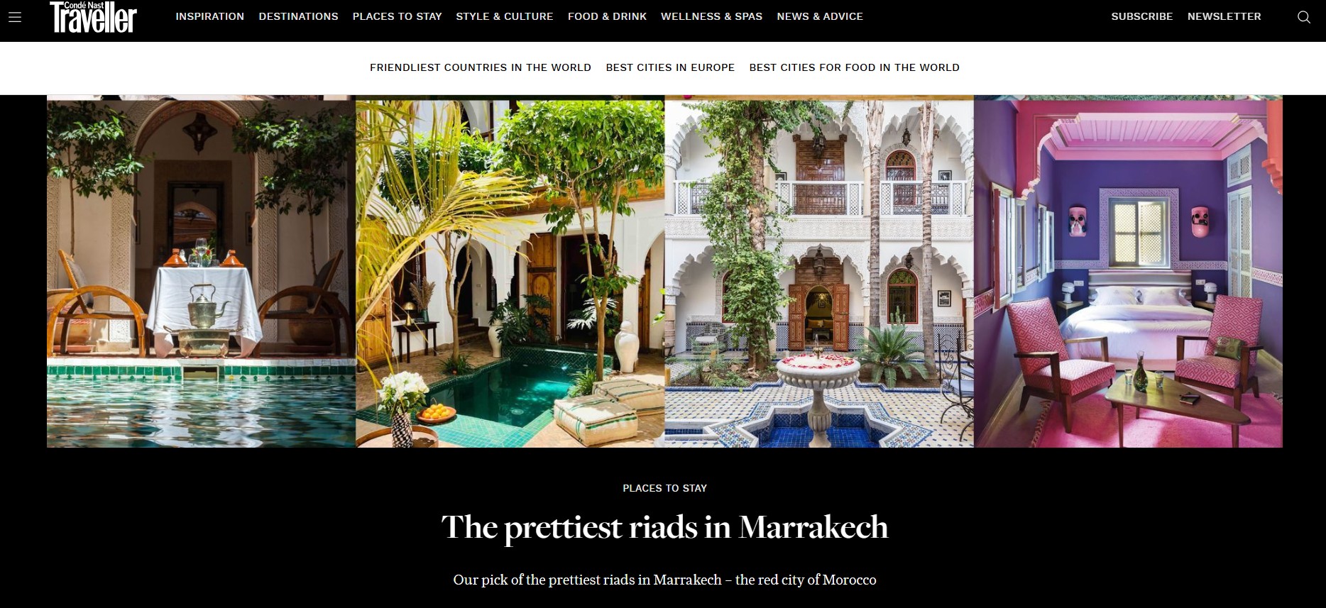 Condé Nast Names Riad Alkemia Among Marrakech's Prettiest Riads